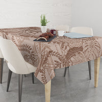 Hawaii Father's Day Vintage Lei Tablecloth Hauoli la Makuakane - Beige