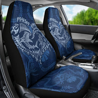 Hawaii Father's Day Vintage Lei Car Seat Cover Hauoli la Makuakane - Blue LT7 - Polynesian Pride