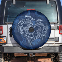 Hawaii Father's Day Vintage Lei Spare Tire Cover Hauoli la Makuakane - Blue LT7 Blue - Polynesian Pride