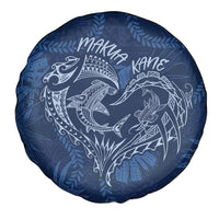 Hawaii Father's Day Vintage Lei Spare Tire Cover Hauoli la Makuakane - Blue LT7 - Polynesian Pride