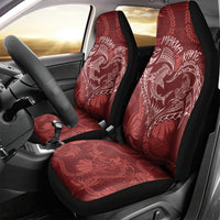 Hawaii Father's Day Vintage Lei Car Seat Cover Hauoli la Makuakane - Red LT7 - Polynesian Pride