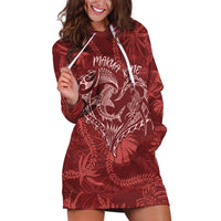 Hawaii Father's Day Vintage Lei Hoodie Dress Hauoli la Makuakane - Red LT7 Red - Polynesian Pride