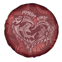 Hawaii Father's Day Vintage Lei Spare Tire Cover Hauoli la Makuakane - Red LT7 - Polynesian Pride