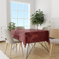 Hawaii Father's Day Vintage Lei Tablecloth Hauoli la Makuakane - Red