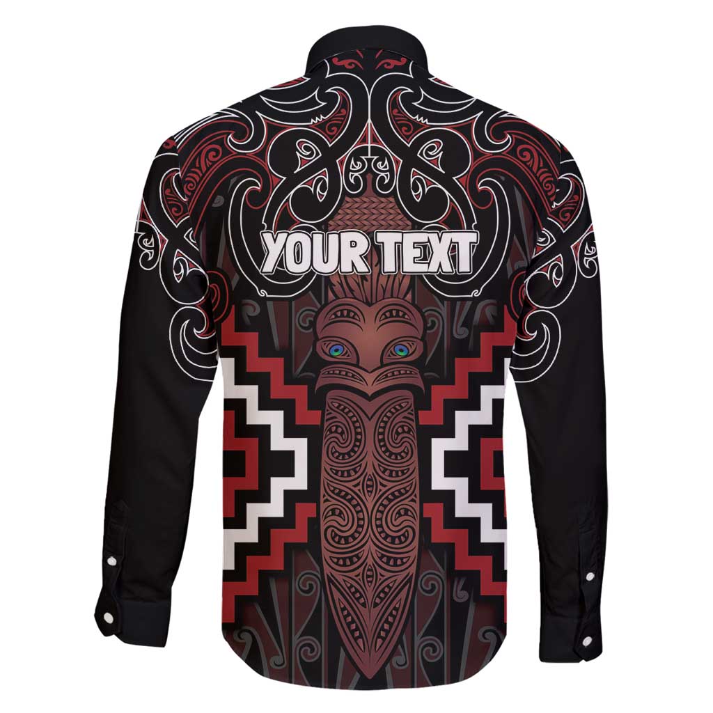 Maori Taiaha Whakairo Personalized Family Matching Summer Maxi Dress and Hawaiian Shirt Red Poutama Motifs LT7 - Polynesian Pride