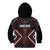 Maori Taiaha Whakairo Personalized Kid Hoodie Red Poutama Motifs