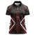 Maori Taiaha Whakairo Personalized Women Polo Shirt Red Poutama Motifs
