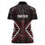 Maori Taiaha Whakairo Personalized Women Polo Shirt Red Poutama Motifs