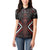 Maori Taiaha Whakairo Personalized Women Polo Shirt Red Poutama Motifs