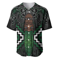Maori Taiaha Pounamu Whakairo Personalized Baseball Jersey Jade Poutama Motifs LT7 Jade - Polynesian Pride