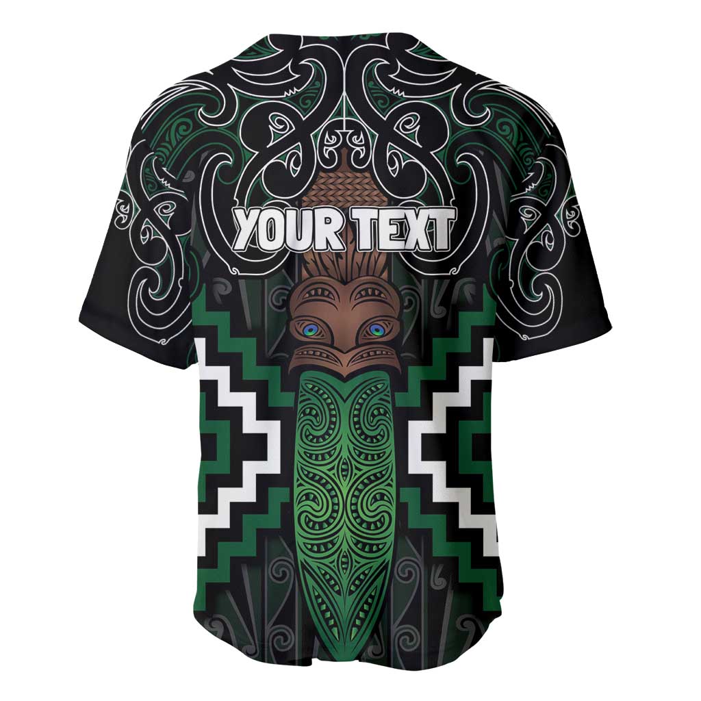Maori Taiaha Pounamu Whakairo Personalized Baseball Jersey Jade Poutama Motifs LT7 - Polynesian Pride