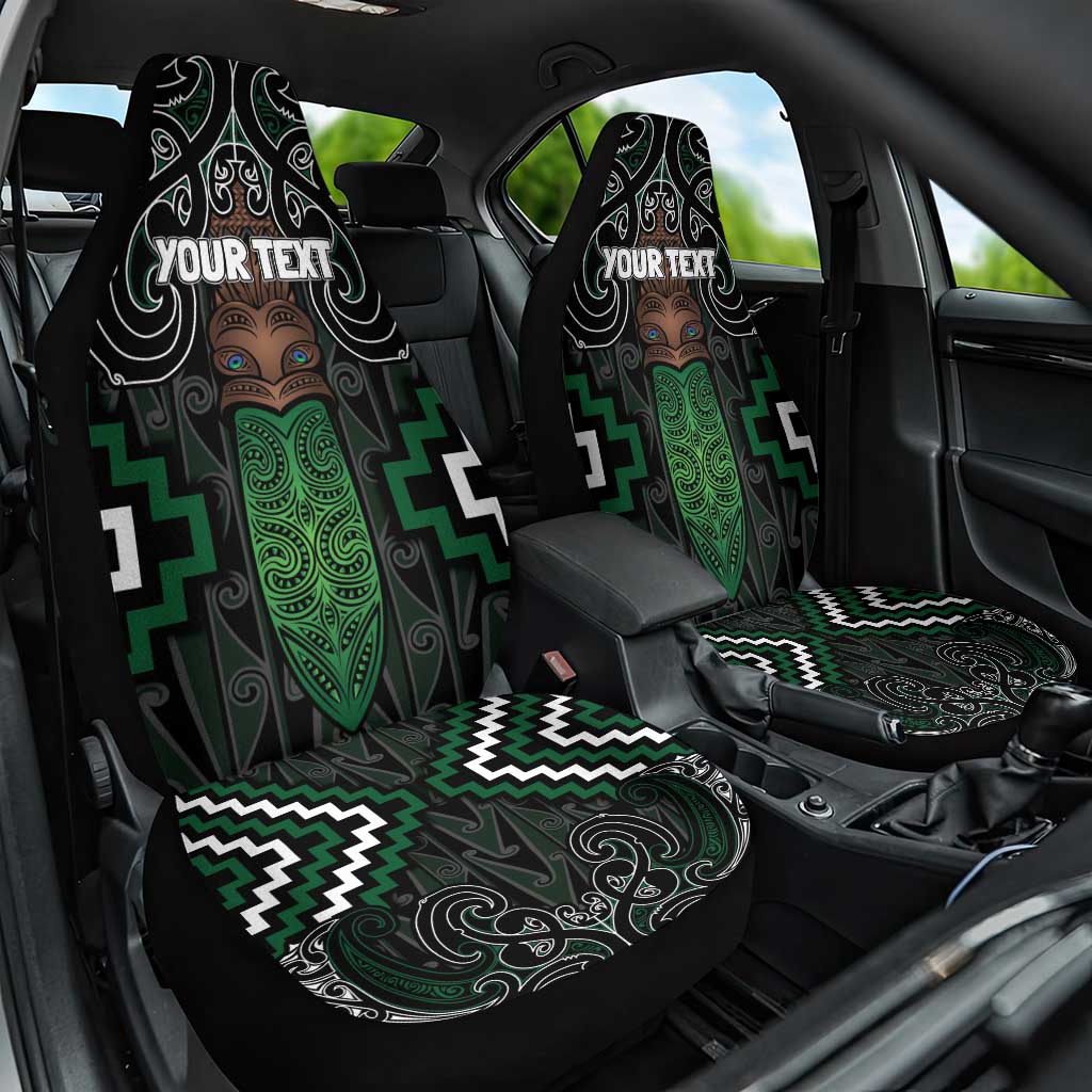 Maori Taiaha Pounamu Whakairo Personalized Car Seat Cover Jade Poutama Motifs LT7 One Size Jade - Polynesian Pride