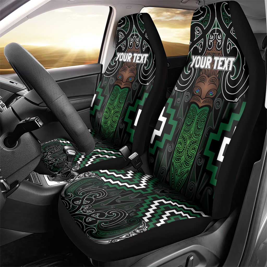Maori Taiaha Pounamu Whakairo Personalized Car Seat Cover Jade Poutama Motifs LT7 - Polynesian Pride