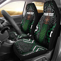 Maori Taiaha Pounamu Whakairo Personalized Car Seat Cover Jade Poutama Motifs LT7 - Polynesian Pride