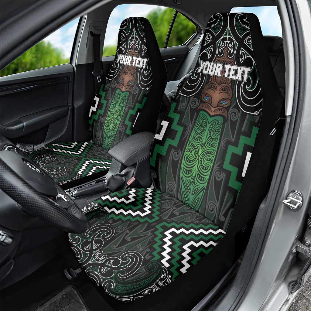 Maori Taiaha Pounamu Whakairo Personalized Car Seat Cover Jade Poutama Motifs LT7 - Polynesian Pride
