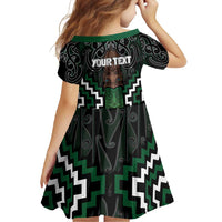 Maori Taiaha Pounamu Whakairo Personalized Family Matching Long Sleeve Bodycon Dress and Hawaiian Shirt Jade Poutama Motifs LT7 - Polynesian Pride