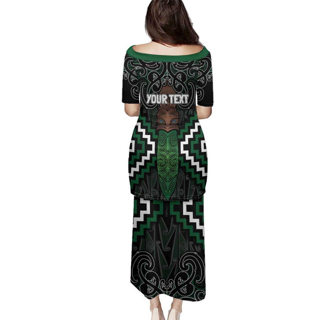 Maori Taiaha Pounamu Whakairo Personalized Family Matching Puletasi and Hawaiian Shirt Jade Poutama Motifs LT7 - Polynesian Pride