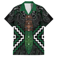 Maori Taiaha Pounamu Whakairo Personalized Family Matching Short Sleeve Bodycon Dress and Hawaiian Shirt Jade Poutama Motifs LT7 Dad's Shirt - Short Sleeve Jade - Polynesian Pride