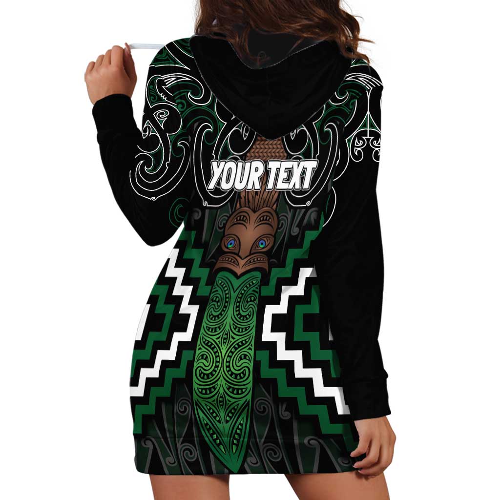 Maori Taiaha Pounamu Whakairo Personalized Hoodie Dress Jade Poutama Motifs LT7 - Polynesian Pride