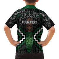 Maori Taiaha Pounamu Whakairo Personalized Kid Hawaiian Shirt Jade Poutama Motifs LT7 - Polynesian Pride