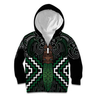 Maori Taiaha Pounamu Whakairo Personalized Kid Hoodie Jade Poutama Motifs LT7 Zip Hoodie Jade - Polynesian Pride