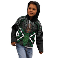 Maori Taiaha Pounamu Whakairo Personalized Kid Hoodie Jade Poutama Motifs LT7 - Polynesian Pride
