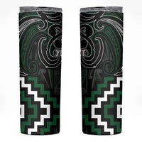 Maori Taiaha Pounamu Whakairo Personalized Skinny Tumbler Jade Poutama Motifs LT7 Jade - Polynesian Pride