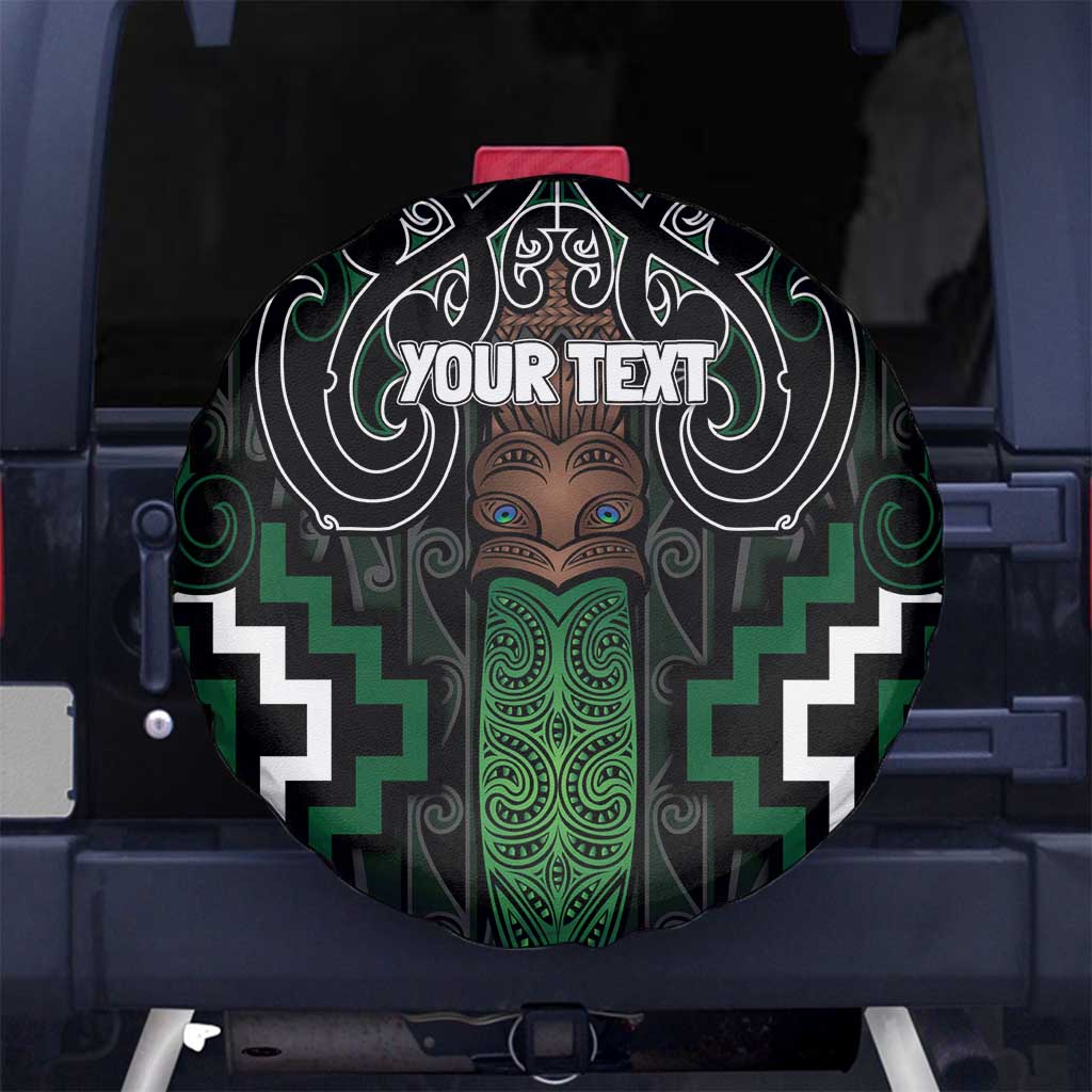 Maori Taiaha Pounamu Whakairo Personalized Spare Tire Cover Jade Poutama Motifs LT7 No hole Jade - Polynesian Pride
