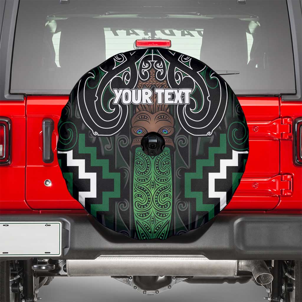 Maori Taiaha Pounamu Whakairo Personalized Spare Tire Cover Jade Poutama Motifs LT7 - Polynesian Pride