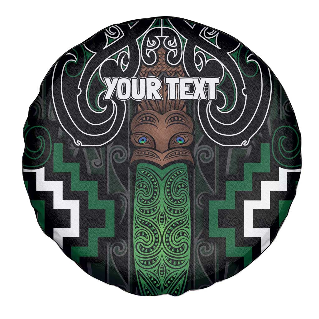 Maori Taiaha Pounamu Whakairo Personalized Spare Tire Cover Jade Poutama Motifs LT7 - Polynesian Pride