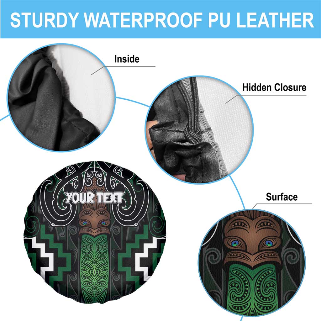 Maori Taiaha Pounamu Whakairo Personalized Spare Tire Cover Jade Poutama Motifs LT7 - Polynesian Pride