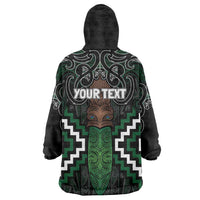 Maori Taiaha Pounamu Whakairo Personalized Wearable Blanket Hoodie Jade Poutama Motifs LT7 - Polynesian Pride