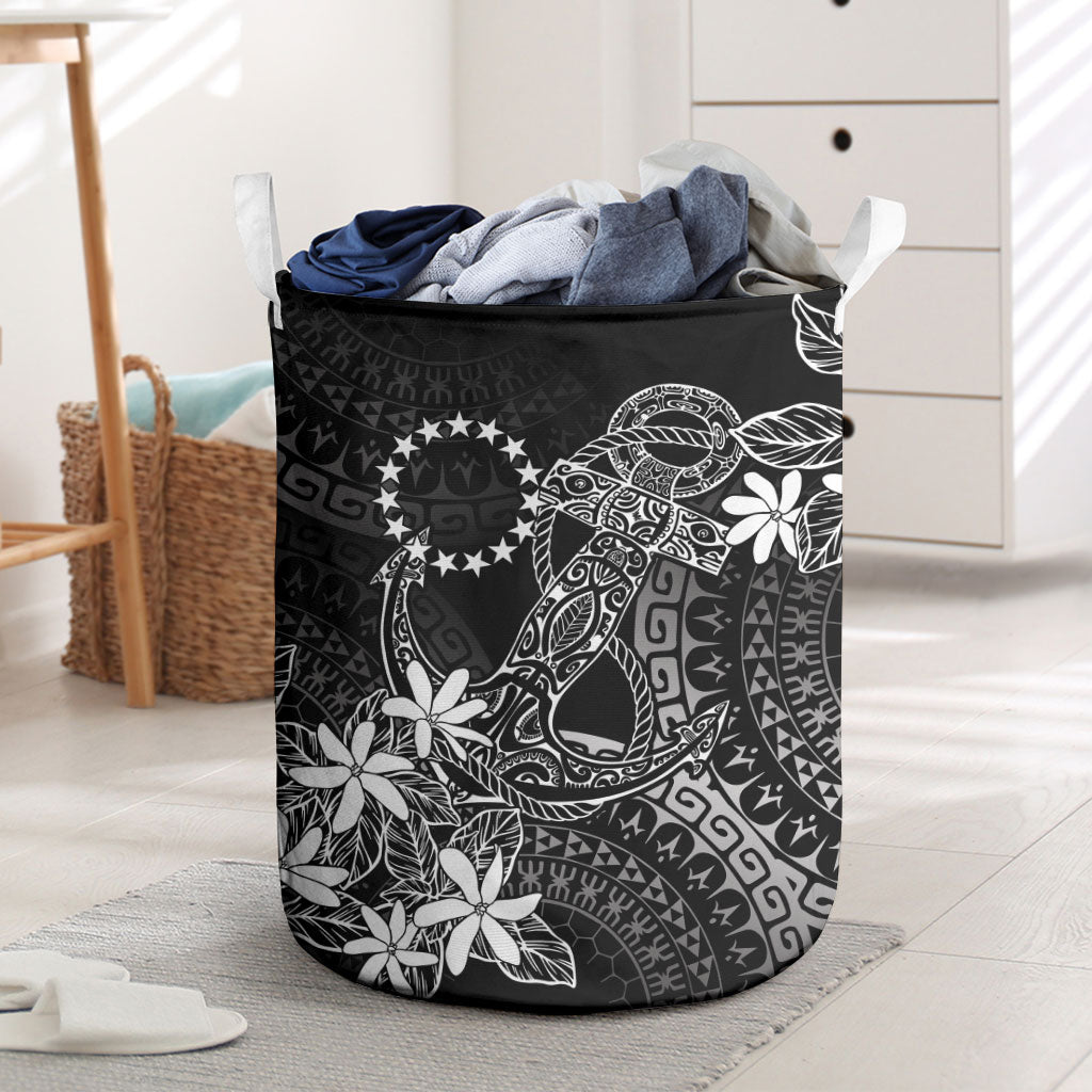 Black Kuki Airani Tapakau Laundry Basket Tribal Anchor Mix Tiare