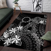 Black Kuki Airani Tapakau Area Rug Tribal Anchor Mix Tiare LT7 Black - Polynesian Pride