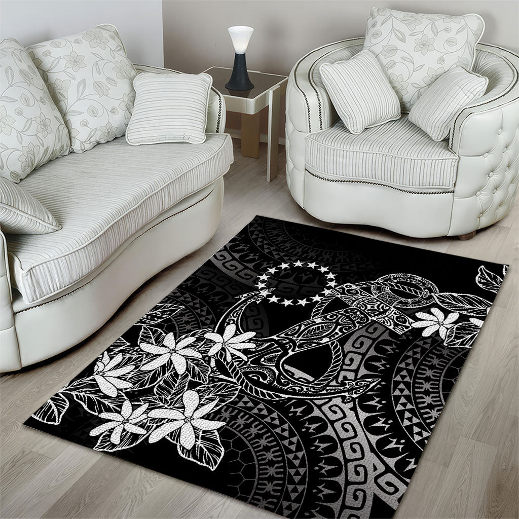 Black Kuki Airani Tapakau Area Rug Tribal Anchor Mix Tiare LT7 - Polynesian Pride