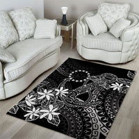 Black Kuki Airani Tapakau Area Rug Tribal Anchor Mix Tiare LT7 - Polynesian Pride