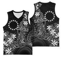 Black Kuki Airani Tapakau Basketball Jersey Tribal Anchor Mix Tiare