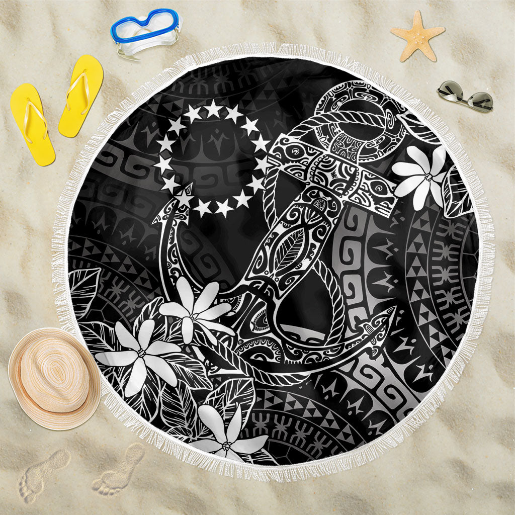 Black Kuki Airani Tapakau Beach Blanket Tribal Anchor Mix Tiare