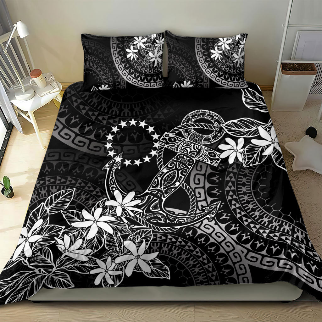 Black Kuki Airani Tapakau Bedding Set Tribal Anchor Mix Tiare