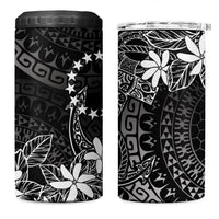 Black Kuki Airani Tapakau 4 in 1 Can Cooler Tumbler Tribal Anchor Mix Tiare LT7 One Size: 16 oz Black - Polynesian Pride