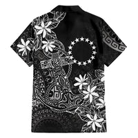 Black Kuki Airani Tapakau Family Matching Off Shoulder Short Dress and Hawaiian Shirt Tribal Anchor Mix Tiare LT7 - Polynesian Pride