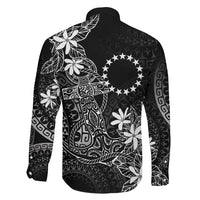 Black Kuki Airani Tapakau Family Matching Off Shoulder Short Dress and Hawaiian Shirt Tribal Anchor Mix Tiare LT7 - Polynesian Pride