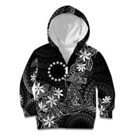 Black Kuki Airani Tapakau Kid Hoodie Tribal Anchor Mix Tiare