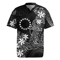 Black Kuki Airani Tapakau Rugby Jersey Tribal Anchor Mix Tiare