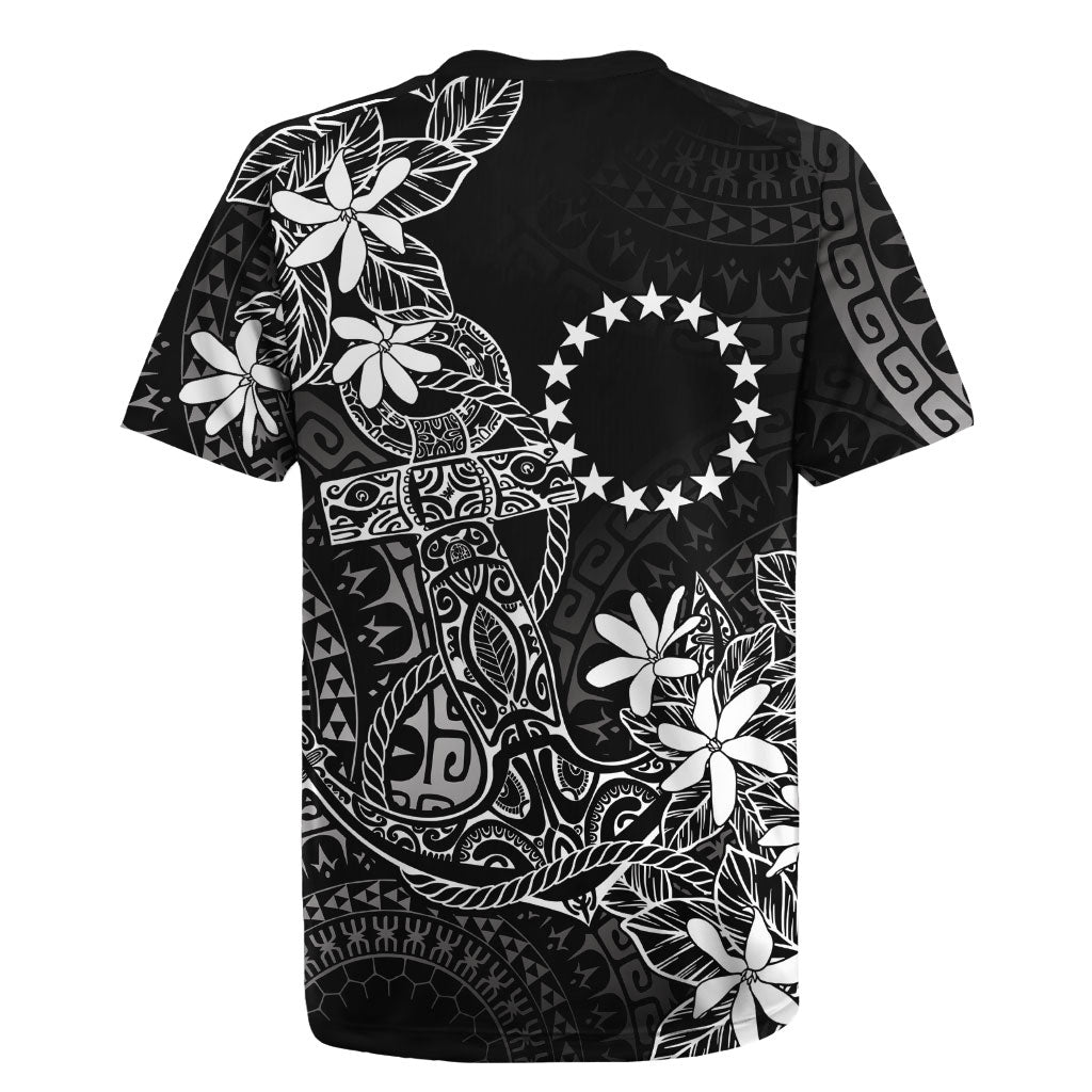 Black Kuki Airani Tapakau Rugby Jersey Tribal Anchor Mix Tiare