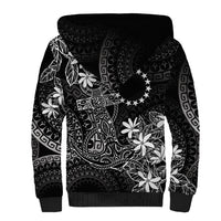 Black Kuki Airani Tapakau Sherpa Hoodie Tribal Anchor Mix Tiare LT7 - Polynesian Pride