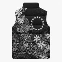 Black Kuki Airani Tapakau Sleeveless Puffer Jacket Tribal Anchor Mix Tiare LT7 - Polynesian Pride