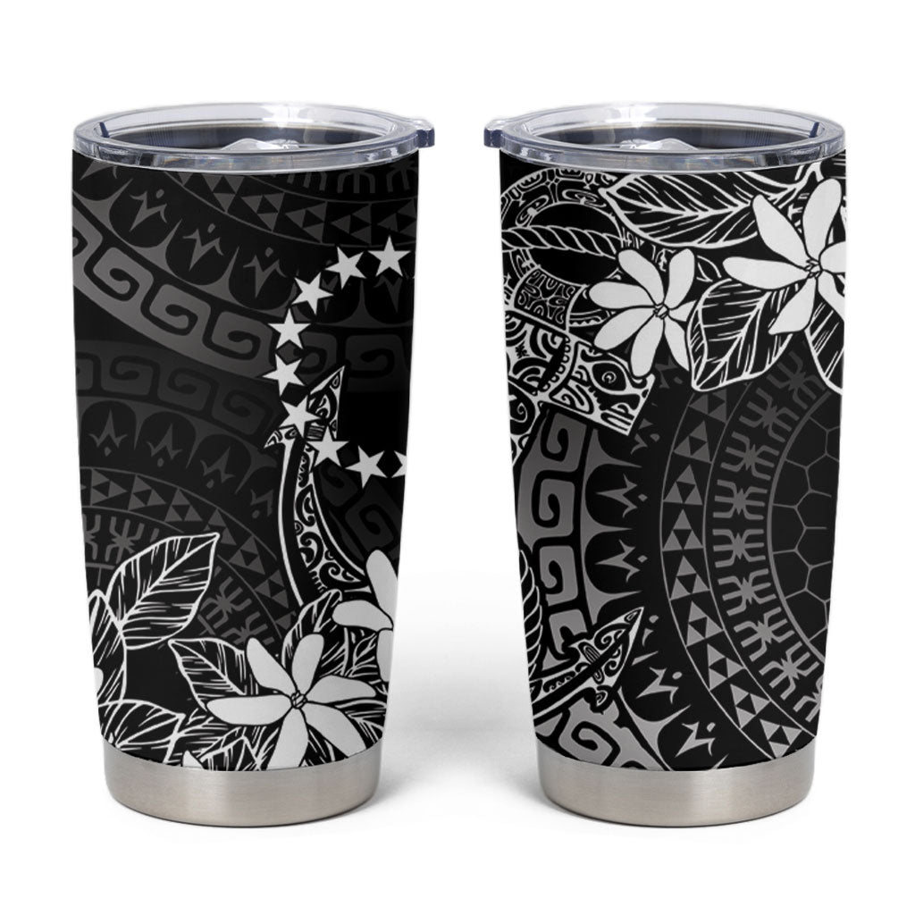 Black Kuki Airani Tapakau Tumbler Cup Tribal Anchor Mix Tiare