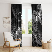 Black Kuki Airani Tapakau Window Curtain Tribal Anchor Mix Tiare