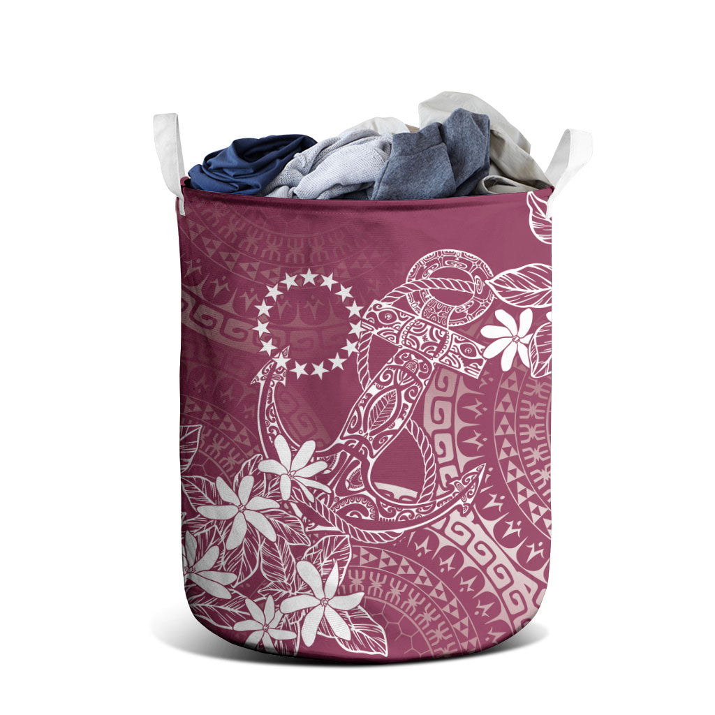 Maroon Kuki Airani Tapakau Laundry Basket Tribal Anchor Mix Tiare